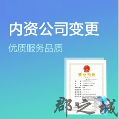 内资公司变更法人变更/名称变更/经营范围变更/股东变更等